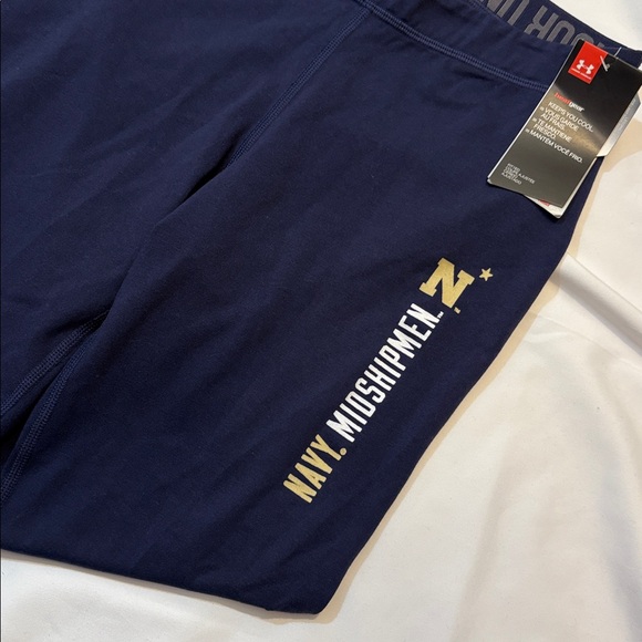NWT Under Armour Collegiate Collection US Navy Academy Midshipmen Leggings, M - Picture 2 of 5